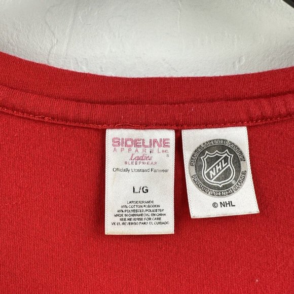 Sideline Apparel Chicago Blackhawks T-Shirt Womens L Official License Red NHL - Picture 4 of 7